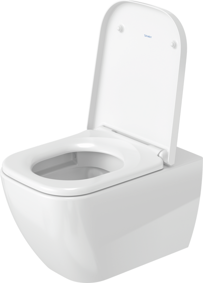 Duravit HAPPY Wall-Mounted Toilet Bowl w/ Soft Close Seat and Cover White