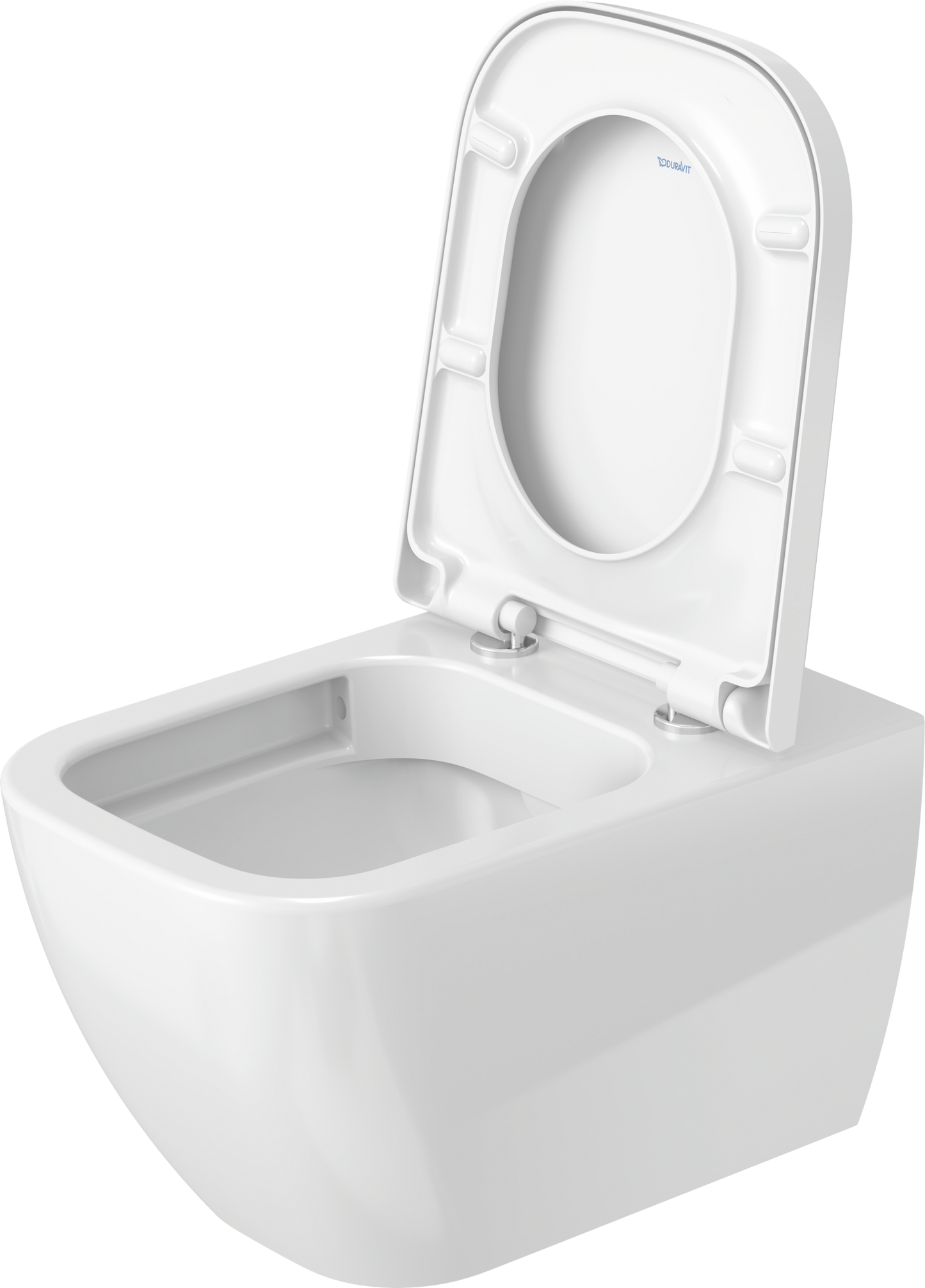 Duravit HAPPY Wall-Mounted Toilet Bowl w/ Soft Close Seat and Cover White