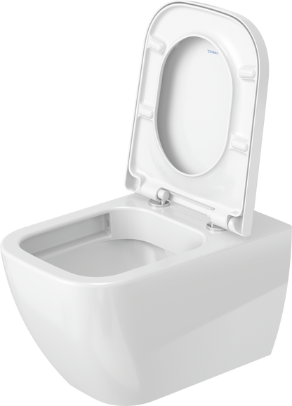 Duravit HAPPY Wall-Mounted Toilet Bowl w/ Soft Close Seat and Cover White
