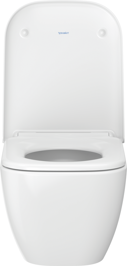 Duravit HAPPY Wall-Mounted Toilet Bowl w/ Soft Close Seat and Cover White
