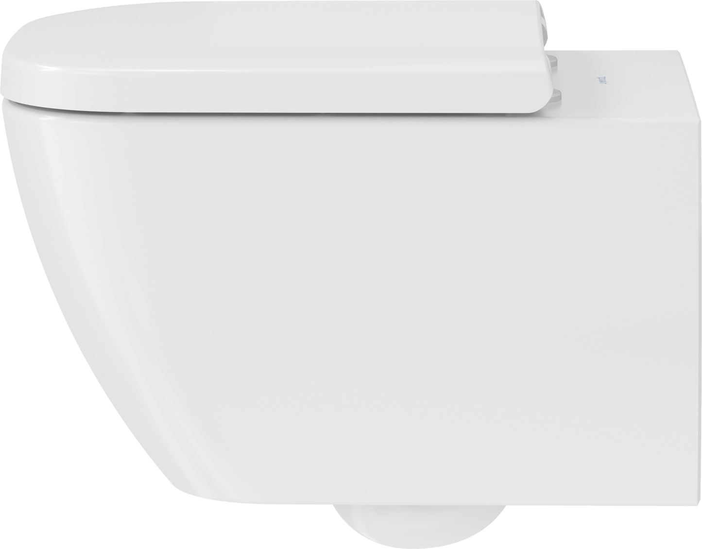 Duravit HAPPY Wall-Mounted Toilet Bowl w/ Soft Close Seat and Cover White