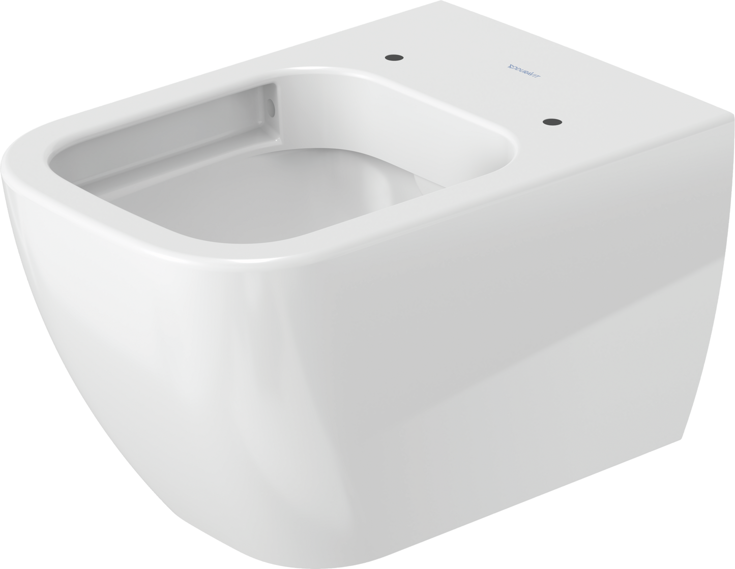 Duravit HAPPY Wall-Mounted Toilet Bowl w/ Soft Close Seat and Cover White