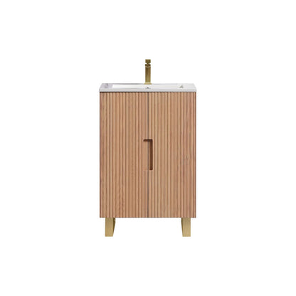 24'' Fiore Free Standing Bathroom Vanity - OAKWOOD - Restock ETA Mid Oct