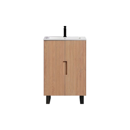 24'' Fiore Free Standing Bathroom Vanity - OAKWOOD - Restock ETA Mid Oct