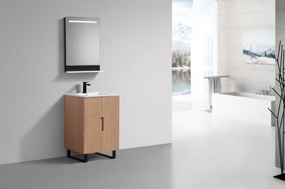 24'' Fiore Free Standing Bathroom Vanity - OAKWOOD - Restock ETA Mid Oct