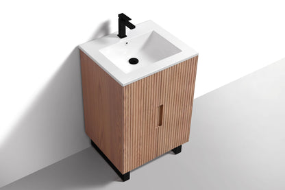 24'' Fiore Free Standing Bathroom Vanity - OAKWOOD - Restock ETA Mid Oct