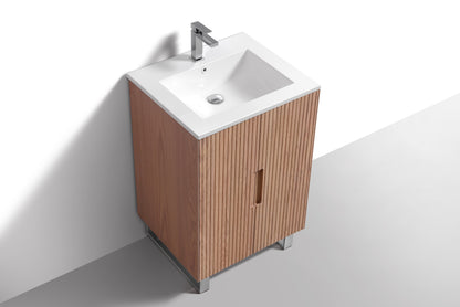 24'' Fiore Free Standing Bathroom Vanity - OAKWOOD - Restock ETA Mid Oct