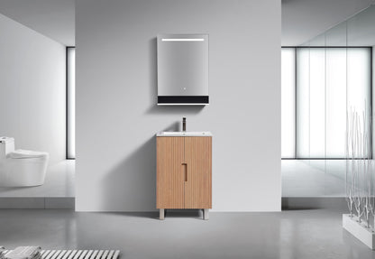 24'' Fiore Free Standing Bathroom Vanity - OAKWOOD - Restock ETA Mid Oct