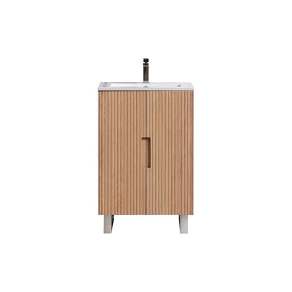 24'' Fiore Free Standing Bathroom Vanity - OAKWOOD - Restock ETA Mid Oct
