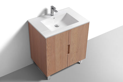 32'' Fiore Free Standing Bathroom Vanity - OAKWOOD - Restock ETA Late Oct