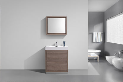 Bliss 30" Butternut Floor Mount Modern Bathroom Vanity - Restock ETA Mid Oct