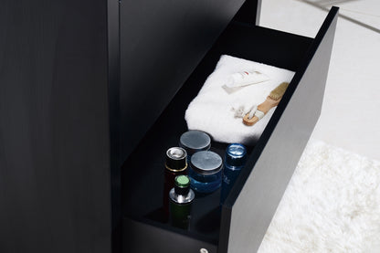 Bliss 36" Black Floor Mount Modern Bathroom Vanity