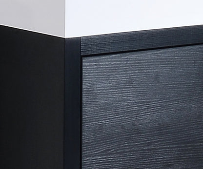 Bliss 48" Black Floor Mount Modern Bathroom Vanity