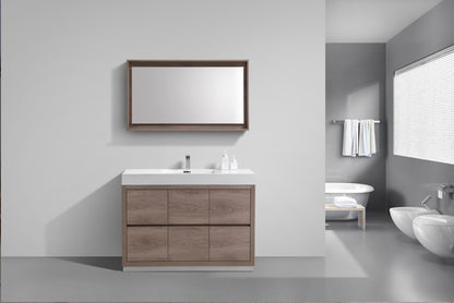 Bliss 48" Butternut Floor Mount Modern Bathroom Vanity