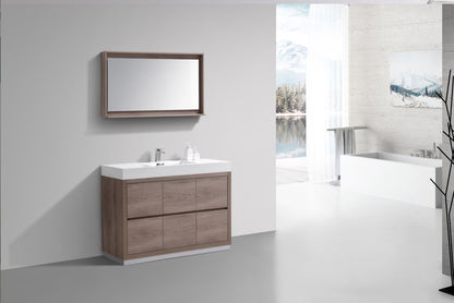 Bliss 48" Butternut Floor Mount Modern Bathroom Vanity