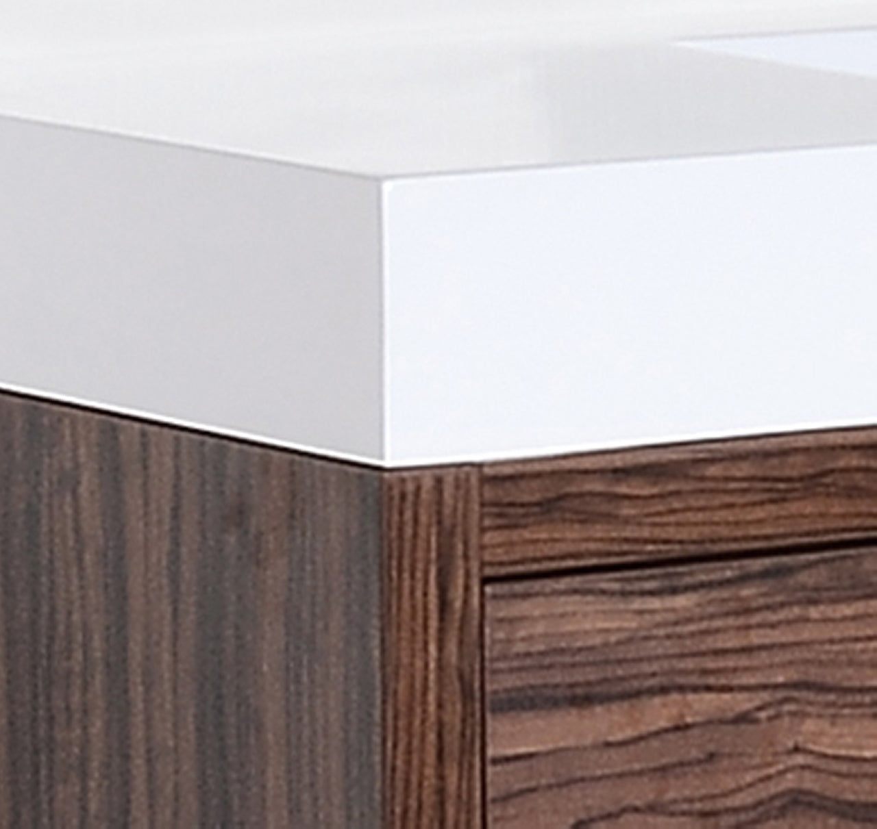 Bliss 48" Walnut Floor Mount Modern Bathroom Vanity