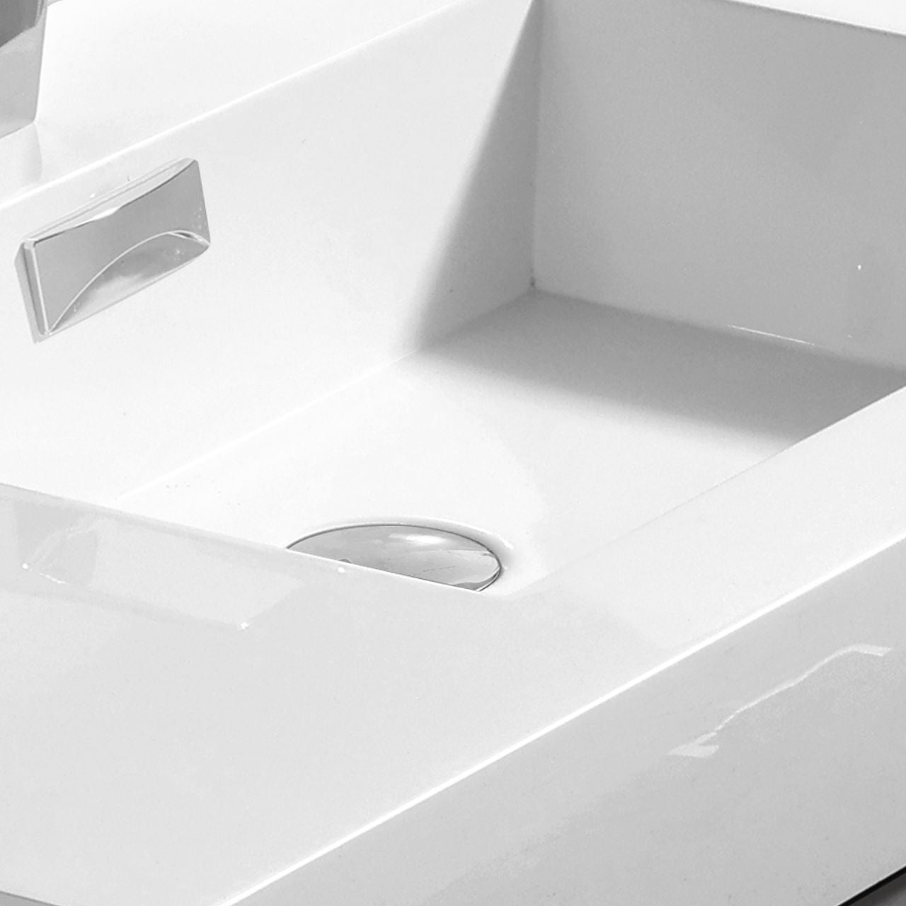 Bliss 60" Vulcan Ash Grey Floor Mount Double Sink Modern Bathroom Vanity