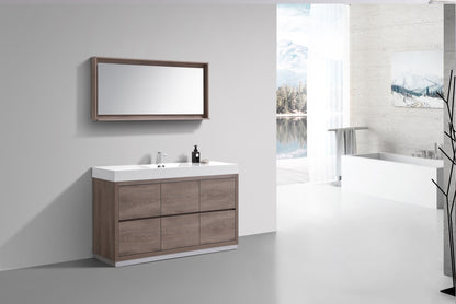 Bliss 60" Single Sink Floor Mount Butternut Modern Bathroom Vanity