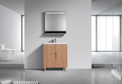 32'' Fiore Free Standing Bathroom Vanity - OAKWOOD - Restock ETA Late Oct