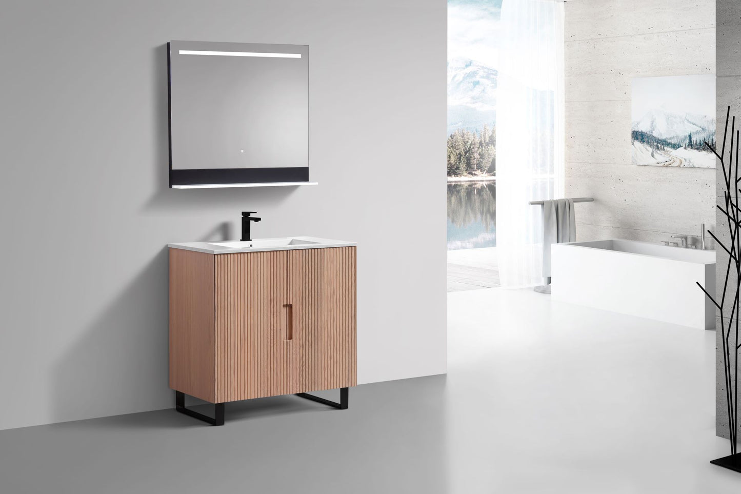 36'' Fiore Free Standing Bathroom Vanity - OAKWOOD