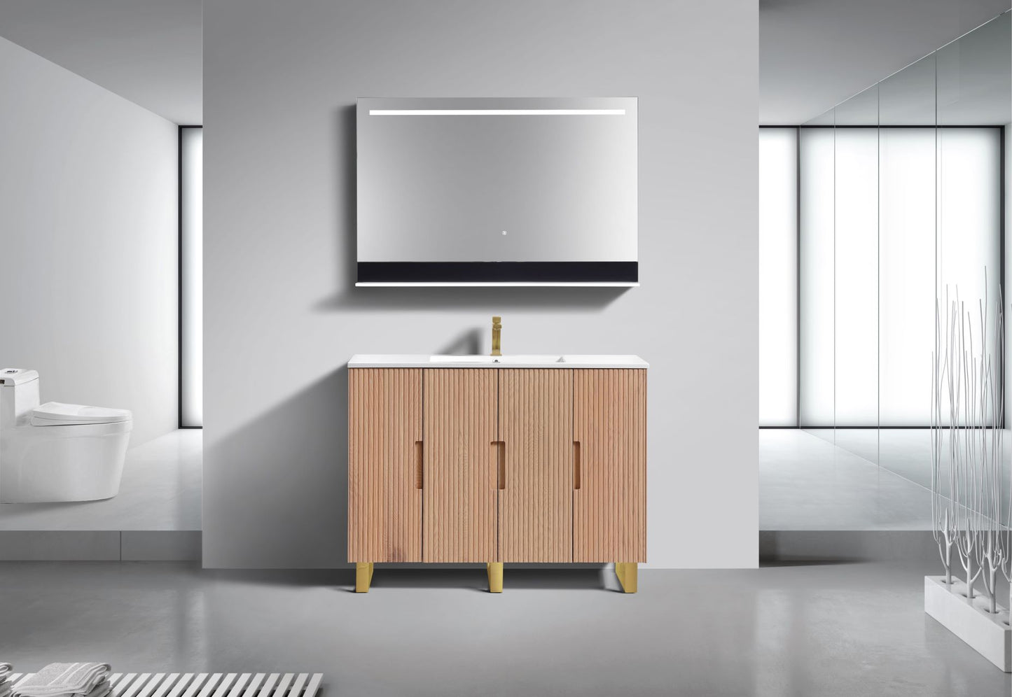 48'' Fiore Single Sink Free Standing Bathroom Vanity - OAKWOOD