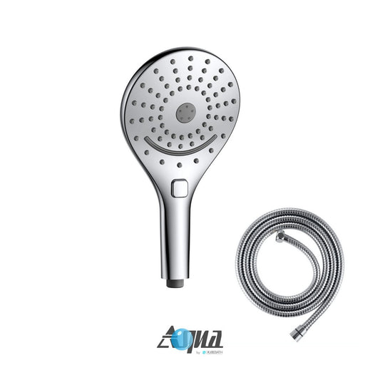 Aqua Rondo One Way 6” Multifunction Shower Set w/ Sliding Bar