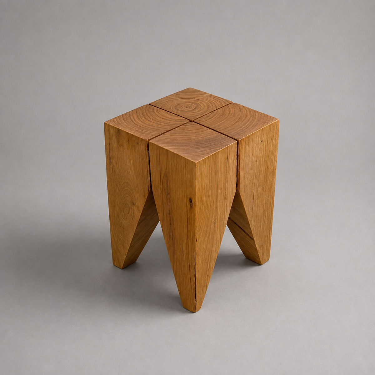 Kubebath Solid New Zealand Pine Accent Stool & Side Table