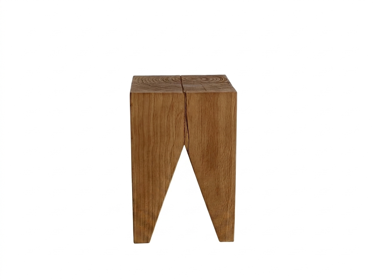 Kubebath Solid New Zealand Pine Accent Stool & Side Table