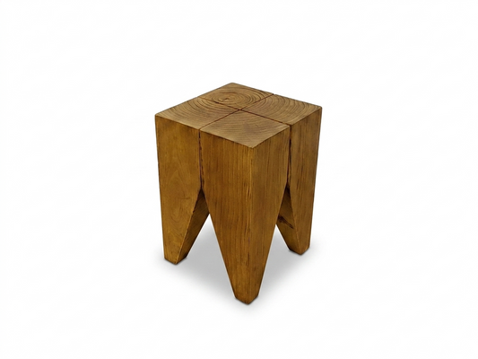 Kubebath Solid New Zealand Pine Accent Stool & Side Table