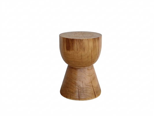 Kubebath Solid New Zealand Pine Chalice Accent Stool & Side Table