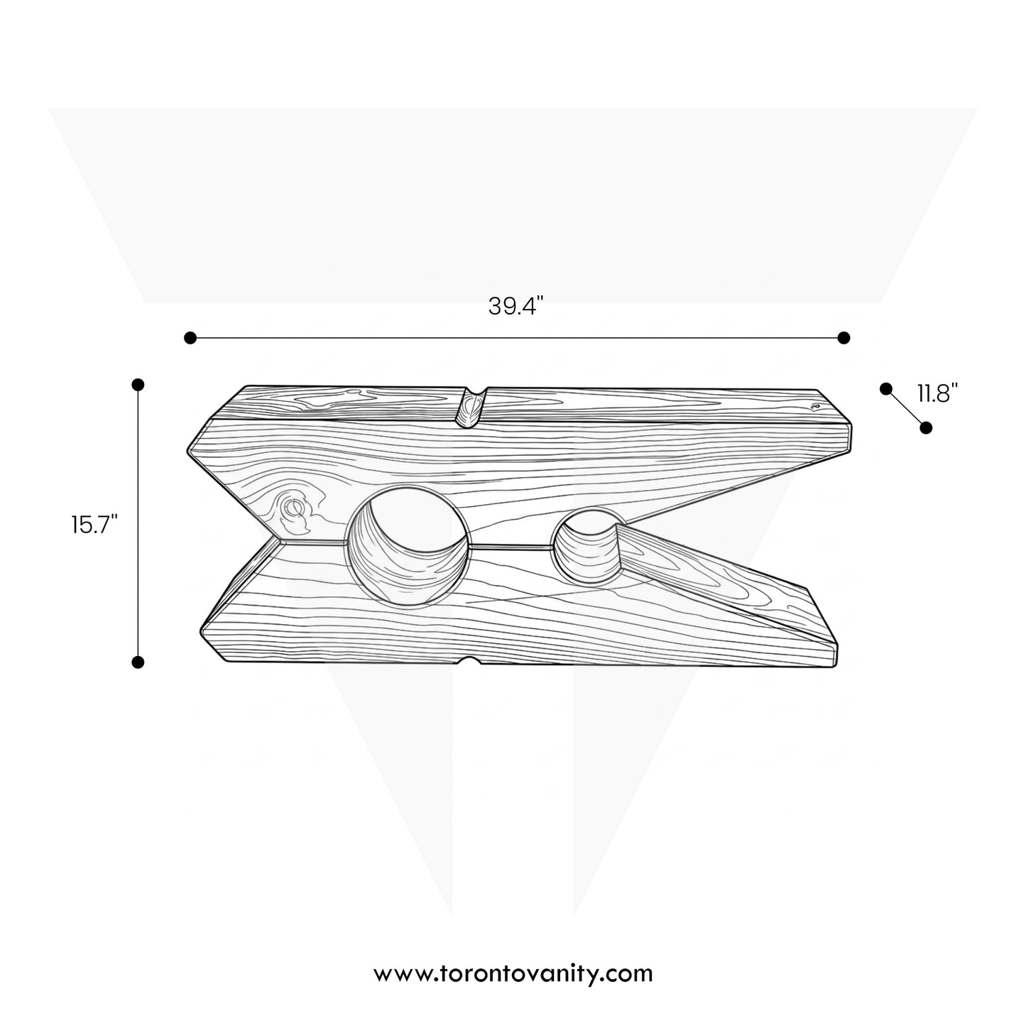Kubebath Solid New Zealand Pine Clothes Peg Accent Bench & Coffee Table
