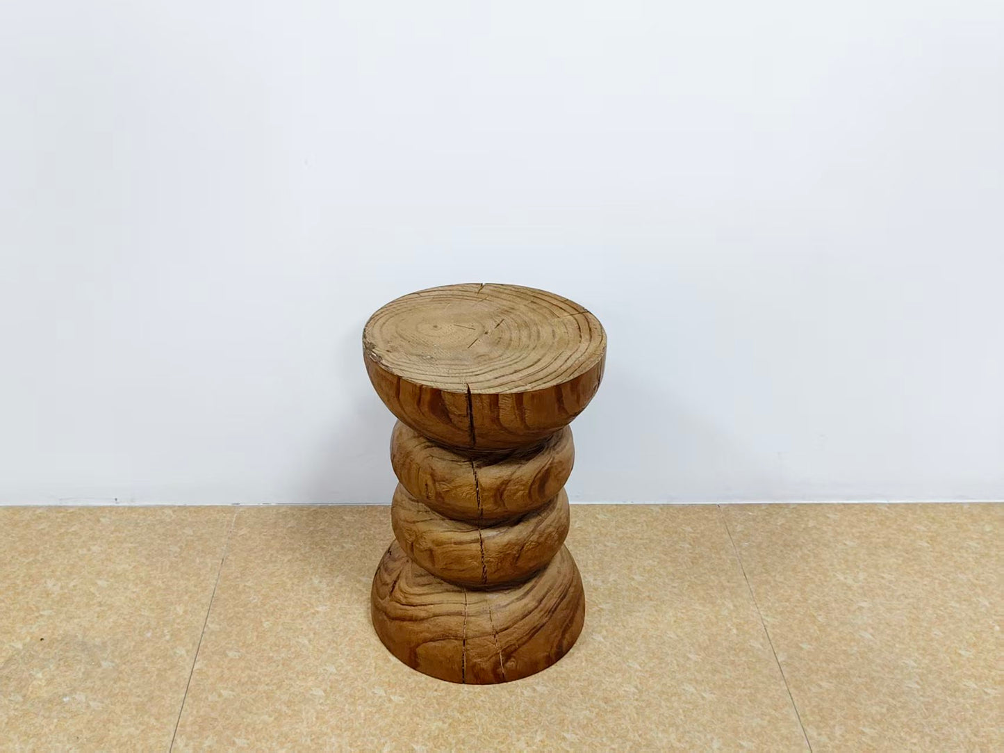 Kubebath Solid New Zealand Pine Totem Accent Stool & Side Table
