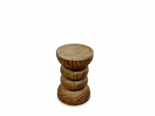 Kubebath Solid New Zealand Pine Totem Accent Stool & Side Table
