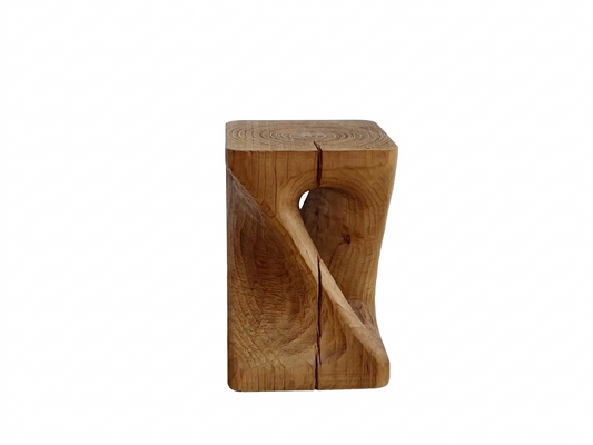 Kubebath Solid New Zealand Pine Twist Accent Stool & Side Table