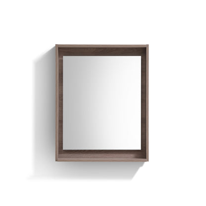 24" Wide Mirror w/ Shelf Butternut