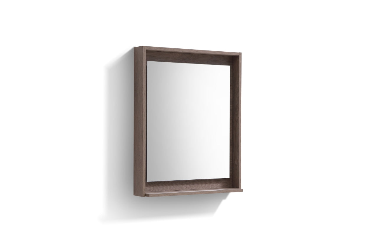 24" Wide Mirror w/ Shelf Butternut