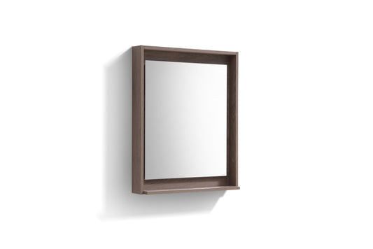 24" Wide Mirror w/ Shelf Butternut