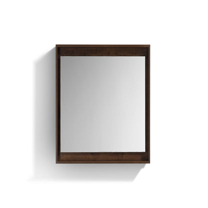24" Wide Mirror w/ Shelf Rosewood