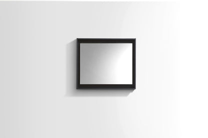 30" Wide Mirror w/ Shelf Black