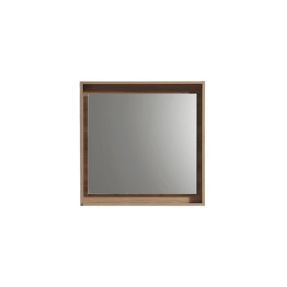 30" Wide Mirror w/ Shelf Honey Oak