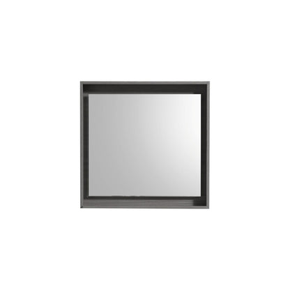 30" Wide Mirror w/ Shelf Vulcan Ash Grey