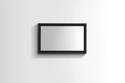 36" Wide Mirror w/ Shelf Black