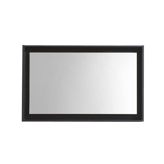 36" Wide Mirror w/ Shelf Black