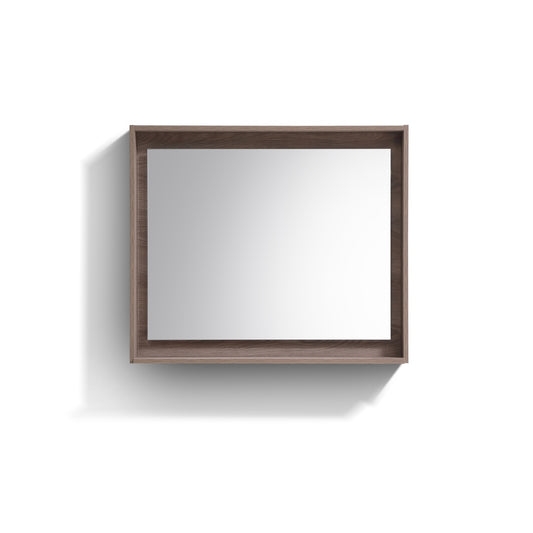 36" Wide Mirror w/ Shelf Butternut