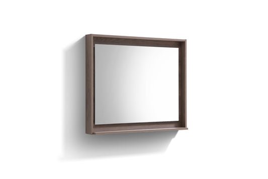 36" Wide Mirror w/ Shelf Butternut