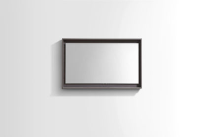 36" Wide Mirror w/ Shelf Gray Oak