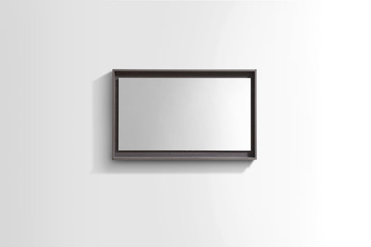 36" Wide Mirror w/ Shelf Gray Oak