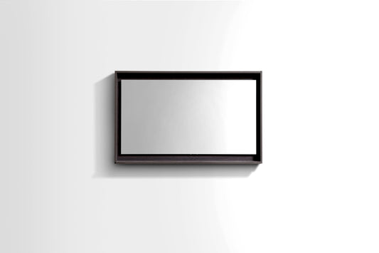 36" Wide Mirror w/ Shelf High Gloss Gray Oak