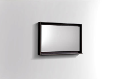 36" Wide Mirror w/ Shelf High Gloss Gray Oak