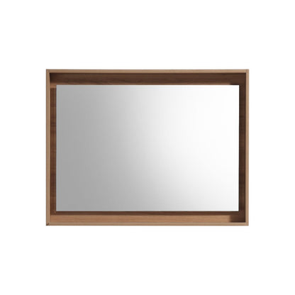 36" Wide Mirror w/ Shelf Honey Oak
